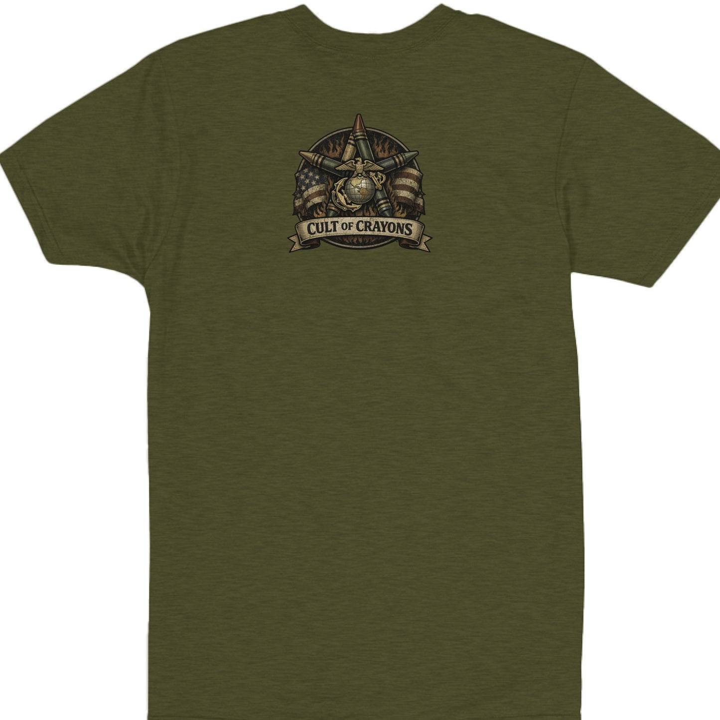 Military Green Heather - BACK